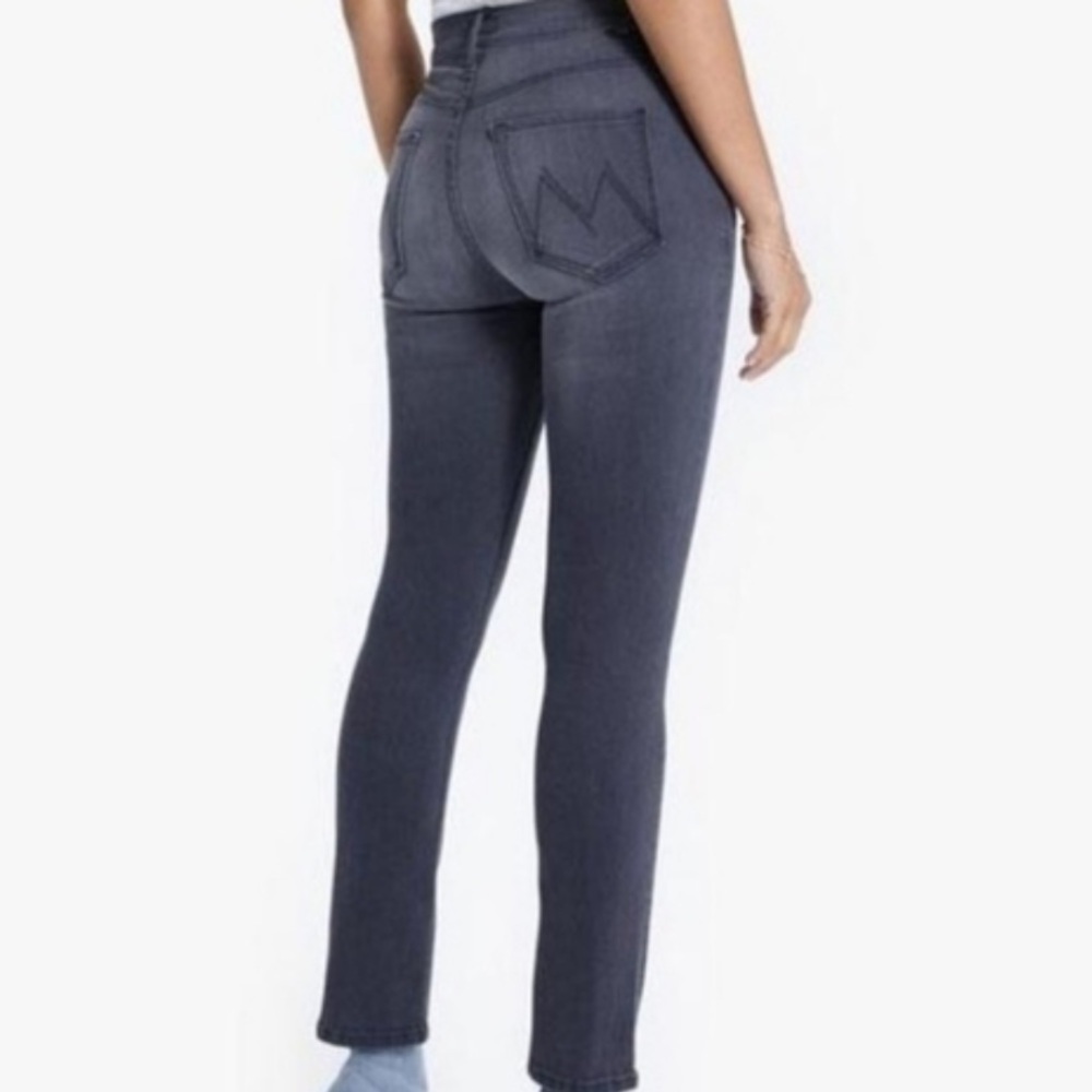 MOTHER Straight Leg Jeans - Charcoal